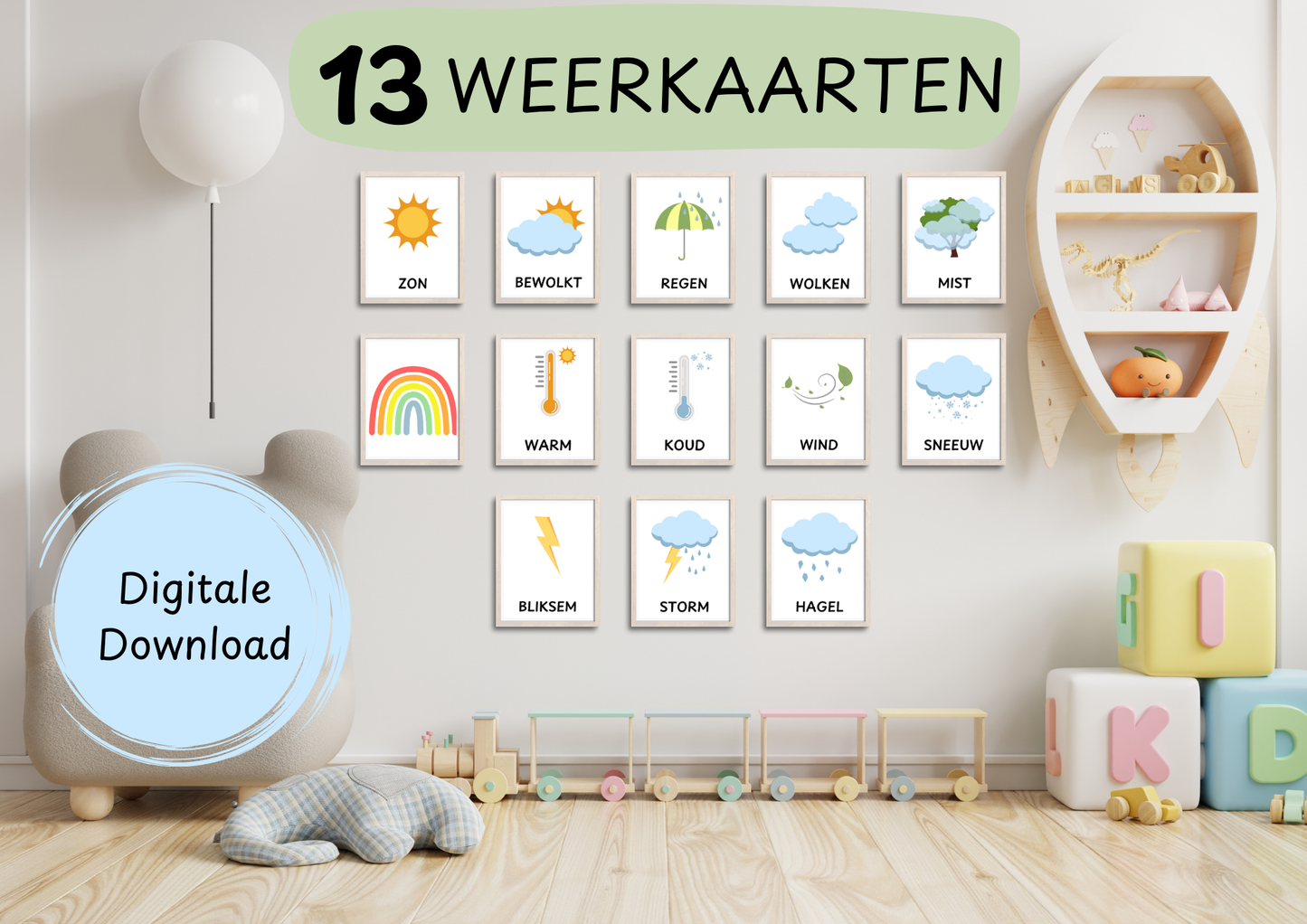 13 Printbare Weerkaarten voor Kinderen